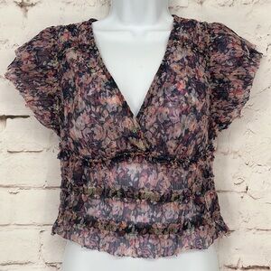 House of Harlow 1960 Metallic Crop Top, Size XS